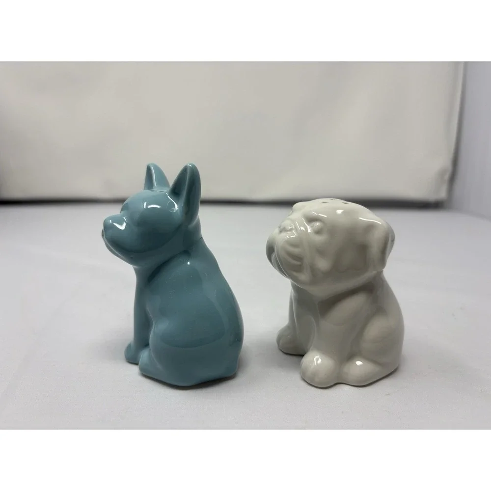 French Bulldog Shakers Salt Pepper Blue White Ceramic Dog Threshold Target